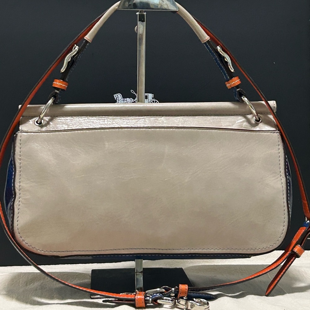 COACH Legacy City Willis in Distressed Smooth Leather Color Block 2Way Crossbody - Picture 5 of 12